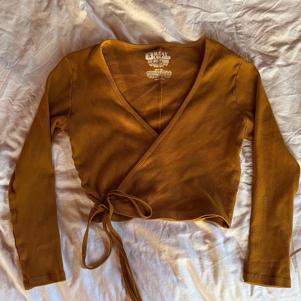Big Bud Press Butterscotch Wrap Crop Top small